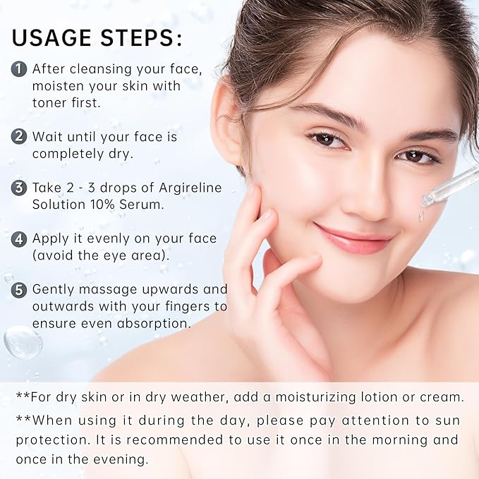 Anti Aging Argireline Solution 10%,Anti Wrinkle Hydrating Argireline Serum with Centella & Hyaluronic Acid for Skin Barrier Repair,30ml Peptides Serum for Face Reduce Fine Lines