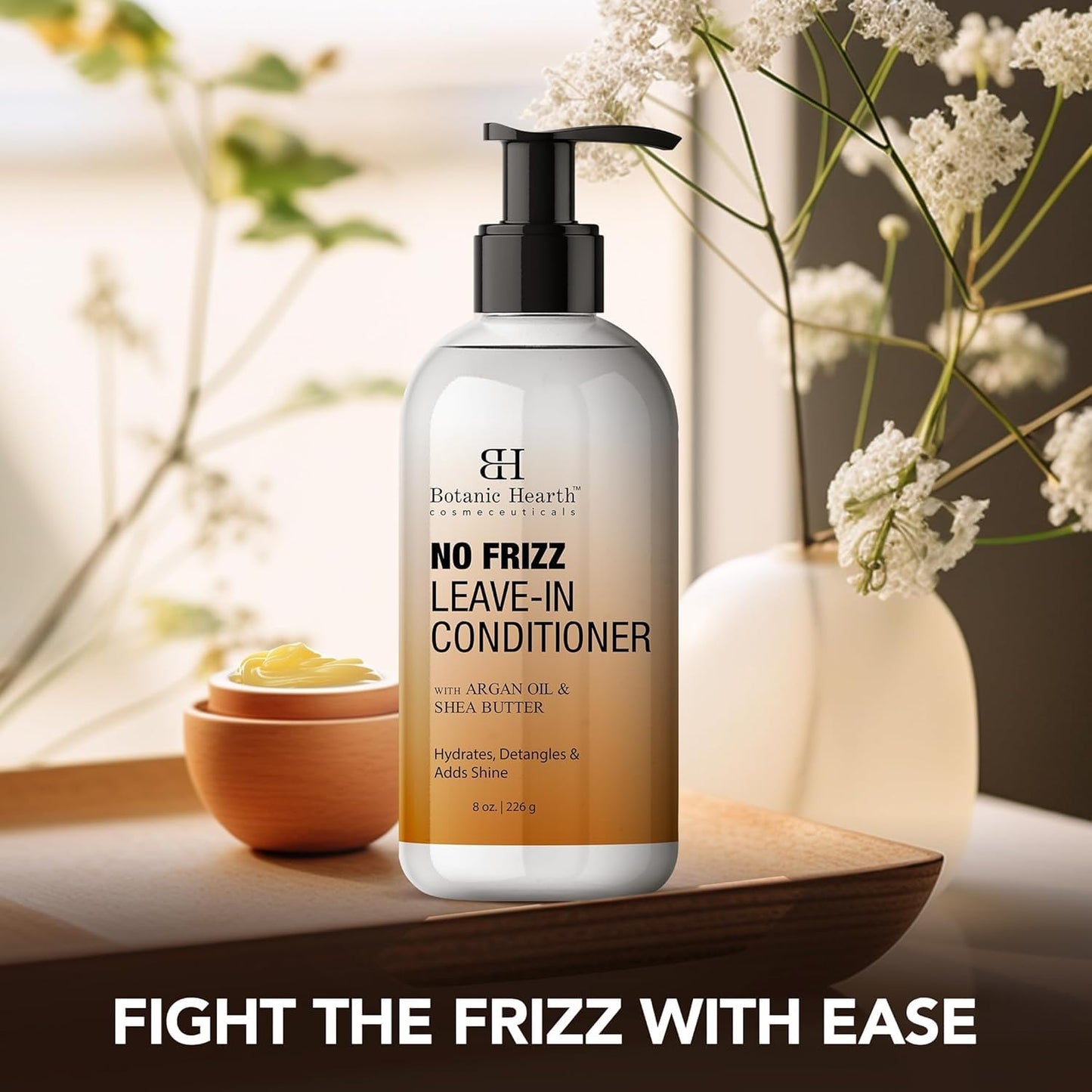 Botanic Hearth Acondicionador para Cabello Rizado, Encrespado, Seco y Dañado | Acondicionador Desenredante Con Manteca de Karité, Aceite de Argán y Alantoína | Suavizar Los Flyaways y Agregar Brillo |