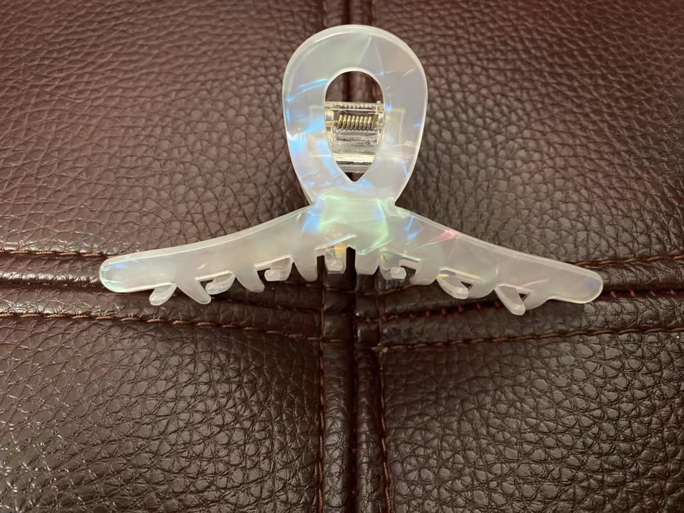 Large Hair Clips 4.1 inch Tortoise-shell Claw Cellulose Acetate Jaw Clip Celluloid Hair Barrettes Grip Clamps for Women Ladies Mother Teacher (3 Pack)