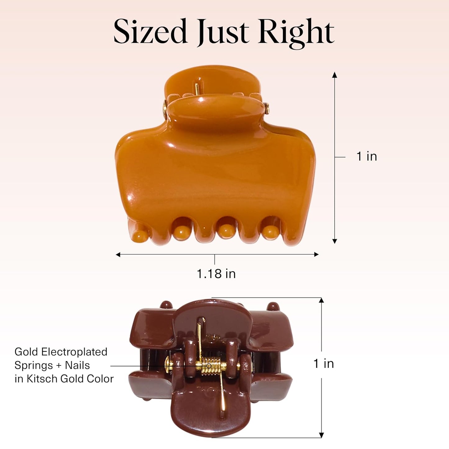 Kitsch Small Hair Clips for Women and Girls – Mini Claw Clips – Hair Accessories – Daily Styling, Recycled, | Ideal Gifts for Women Sedona – 8pc Set