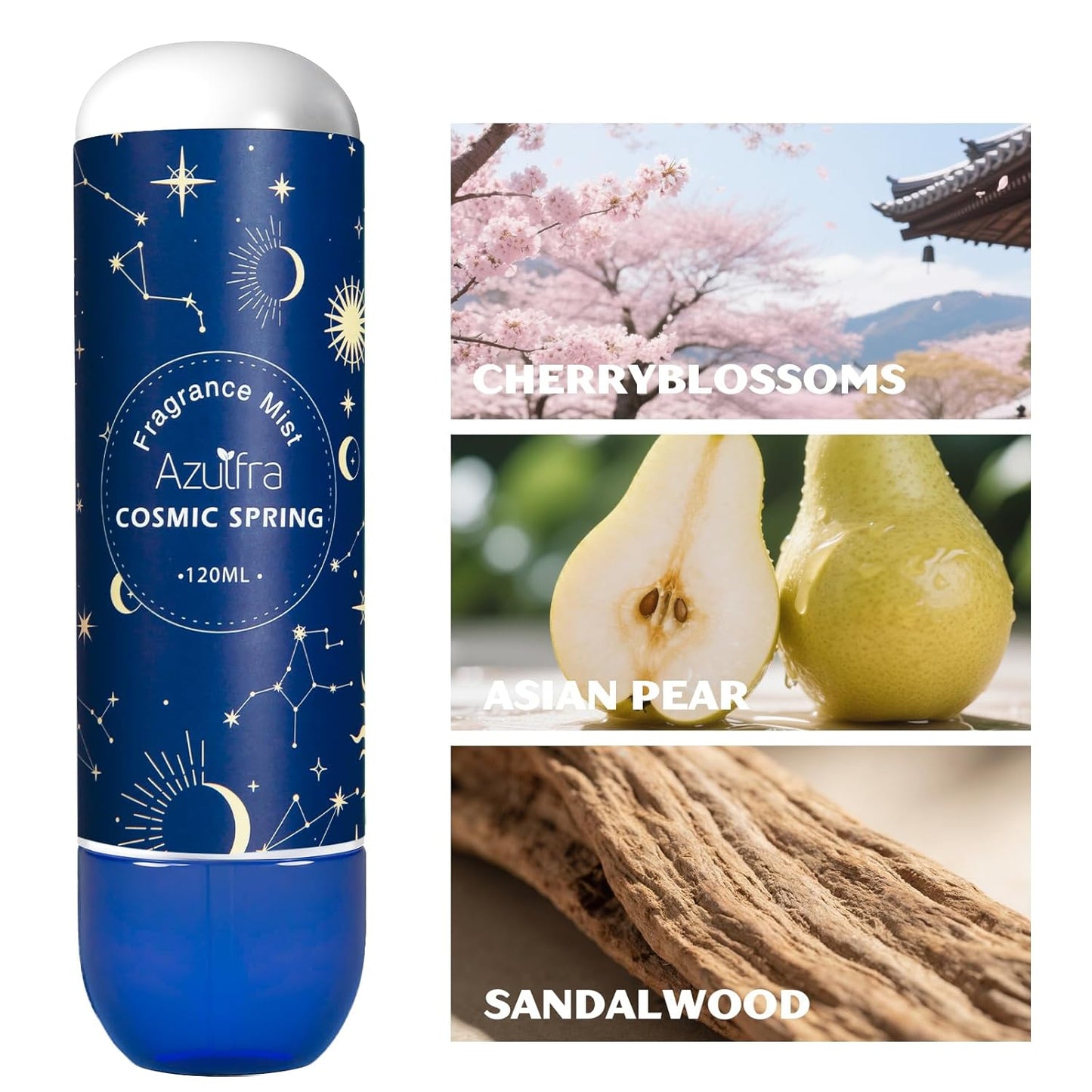 Body Spray for Wowen Cosmic Spring, Hair & Body Fragrance Mist, Notes of Cherry, Pear, Sandalwood, 4 fl.oz