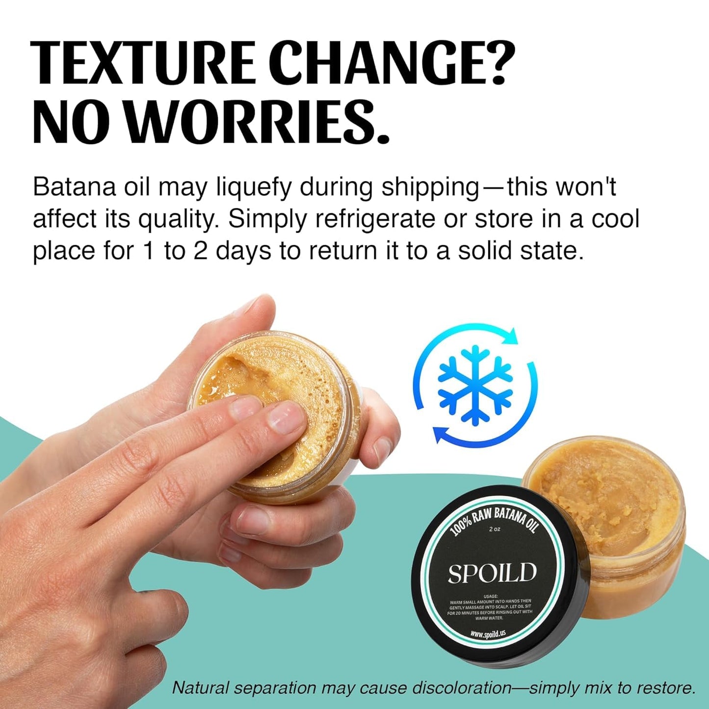 Raw Batana Oil for Hair Growth - Sourced from Honduras - Dr. Sebi Approved - 100% Organic and Unrefined - For Thicker, Stronger Hair - 2oz.