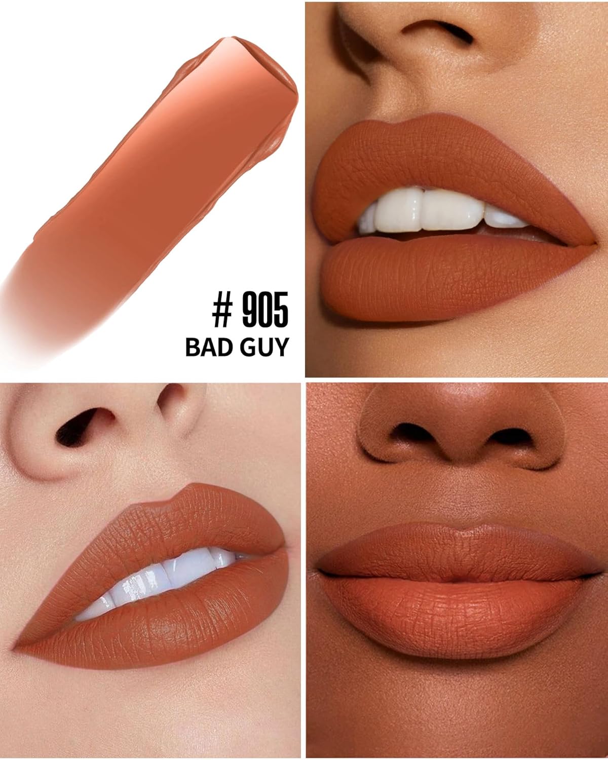 Rose Red Lipstick Long Lasting Lipsticks for Women Smudgeproof Transferproof Cruelty Free Lip Makeup, 905 Bad Guy