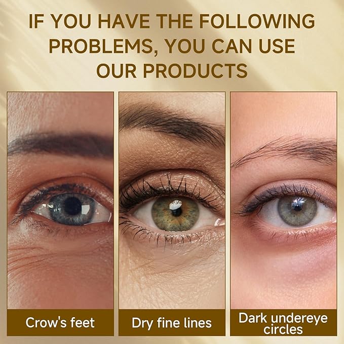 Under Eye Bags and Wrinkles Filler, Under Eye Cream Temporary Instant Visibly Reduces Wrinkles Dark Circles Fine Lines, Eye Tightening and Lifting Cream for Women Men, 30ml, 2 Packs