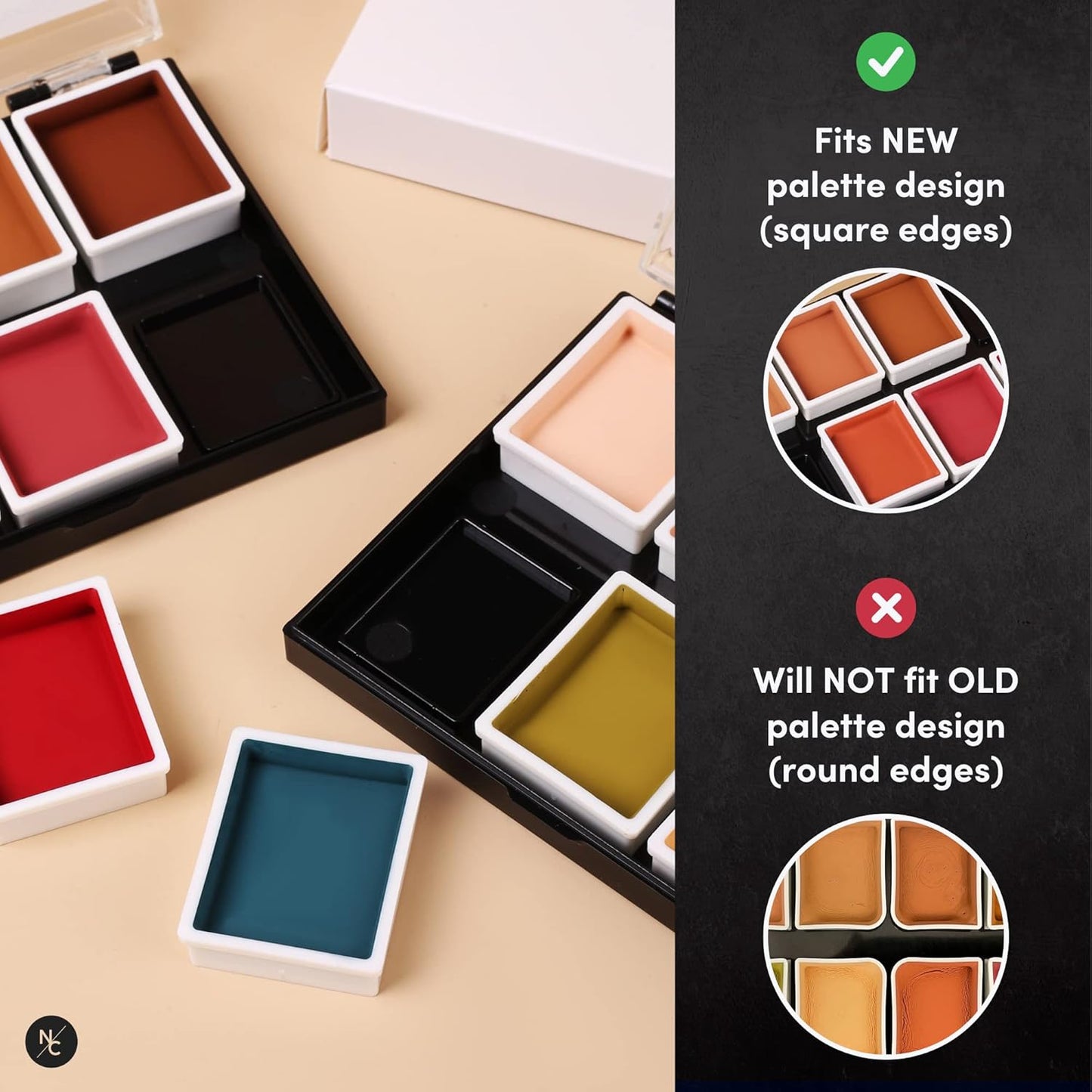 Narrative Cosmetics Alcohol Palette Refill Pans - Skin Tones - Blood Red