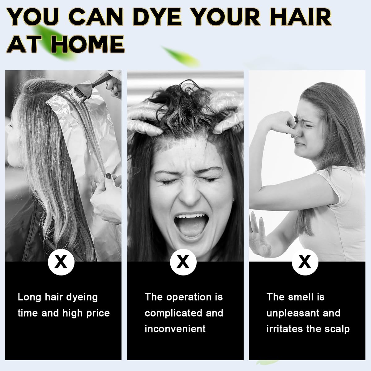 MEIDU Black Hair Dye Shampoo 3 in 1, Shampoo for Color Treated Hair 100% Gray Coverage for Women Men, Natural Herbal Ingredients Champu Para Canas pintar el pelo 500ml