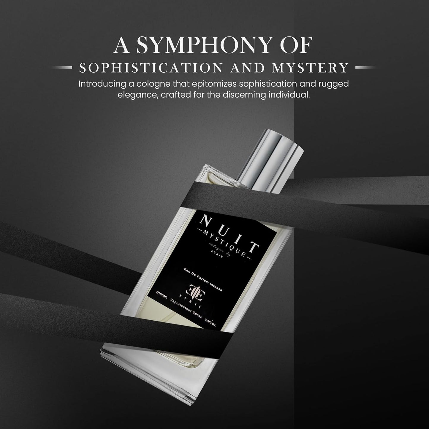Nuit Mystique Men's Cologne Eau De Parfum 3.4 Fl Oz - Captivating Midnight Mystery & Sophisticated Scent - Long-Lasting Fragrance for Men - Ideal Gift for Him