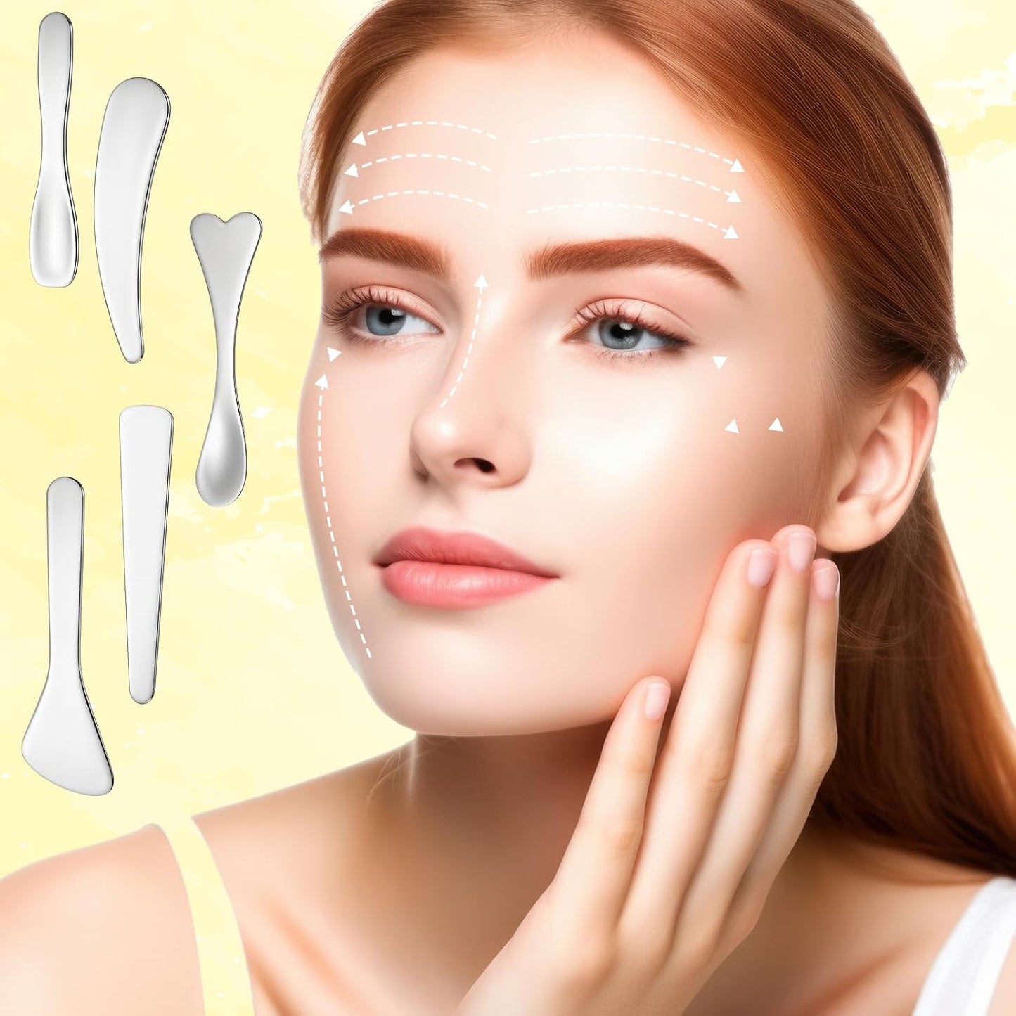 5 Pcs Mini Metal Makeup Spatula Stainless Steel Cosmetic Spoon Multi-functional Beauty Spatula Reusable Mask Facial Applicator Scoop Skincare Tools for Mixing Sampling Cream Mask Lotions Moisturizers