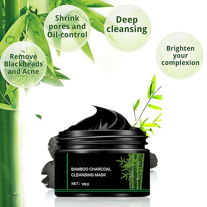 Blackhead Remover Mask, Peel Off Face Mask, Bamboo Charcoal Peel Off Black Mask, Deep Cleansing Facial Mask, Facial Purifying and Clean Blackhead Face Nosefor All Skin Types 120g