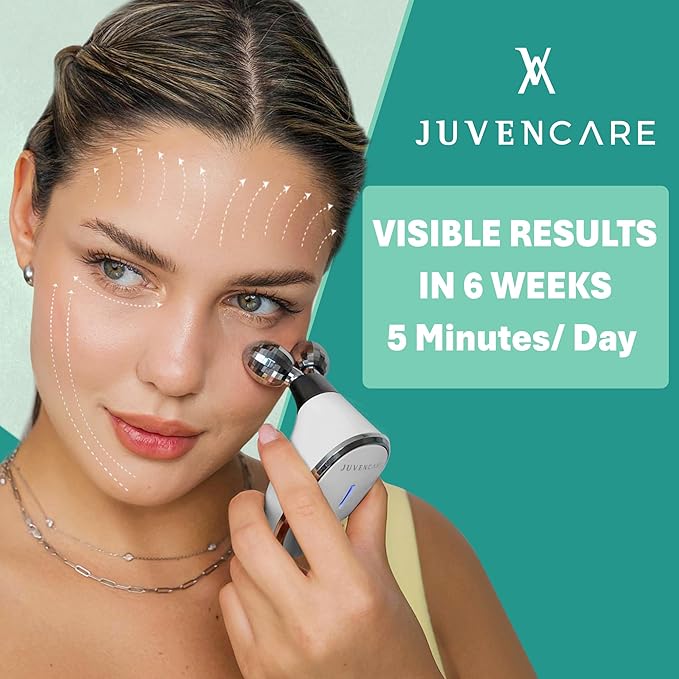 Microcurrent Facial Device - 6 in 1 Advanced Face Microcurrent Device - Rejuvenating Facial Microcurrent Device Anti-Aging Microcurrent Facial Devices Boost Skin Care Products Absorption (White Cream)