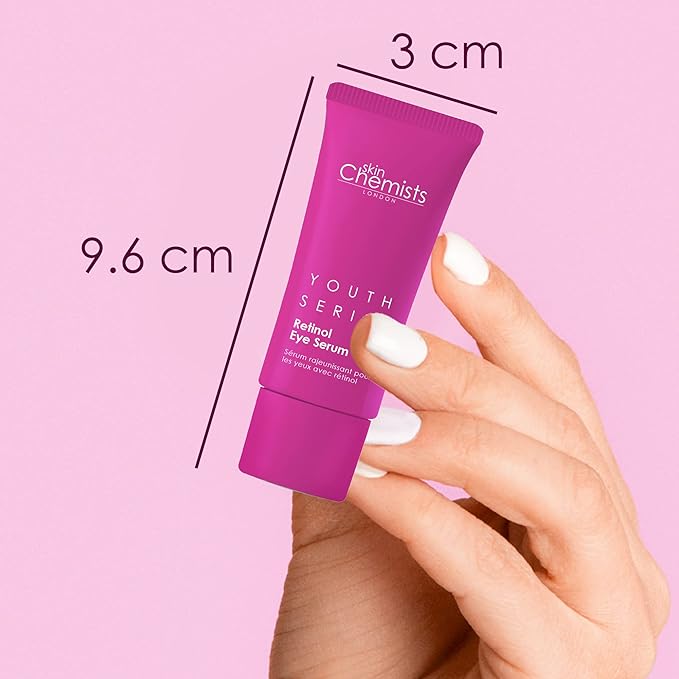 skinChemists Retinol & Bakuchiol Eye Serum - 0.51 fl oz | Reduce Wrinkles, Fine Lines, and Puffiness - Advanced Anti-Aging Formula for Youthful Eyes