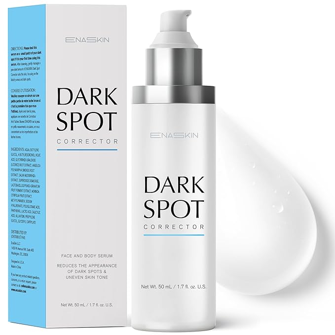 Dark Spot Corrector for Face and Body: EnaSkin 50ML Spot Remover for Age Spot Sun Spot Freckles Melasma Brown Spot for Men and Women (1.7 Fl Oz)