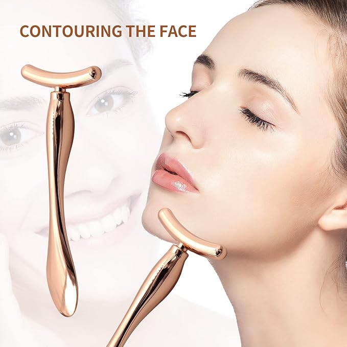 2PCS Metal Eye Cream Applicator Wand Stick, Massager Skin Care Tools, Face Roller Massager Tool,Eye Massage Wand Stick Girls Women Facial Massager for Reducing Puffiness Wrinkle