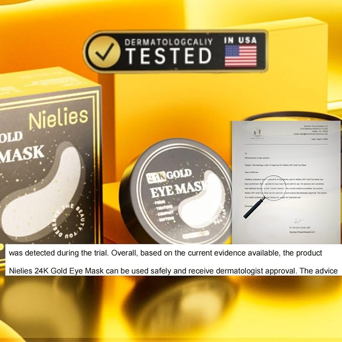 Under Eye Patches for Women (30 Pairs) - Eye Patches for Puffy Eyes and Dark Circles - Skin Care with Collagen eye patches for women - Anti-Aging Eye Masks (24 Gold- Box)