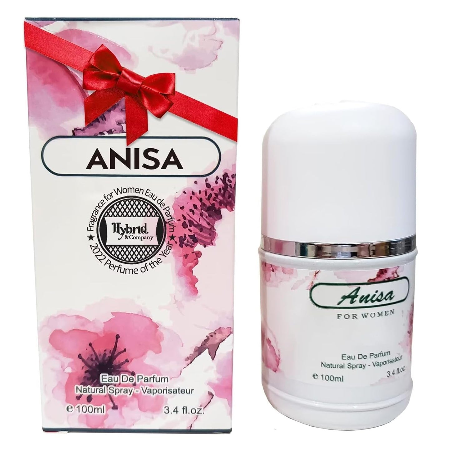 Hybrid & Company Anisa Fragrance for Women Eau De Parfum Natural Spray Fresh Floral Scent, 3.4 Fl Oz