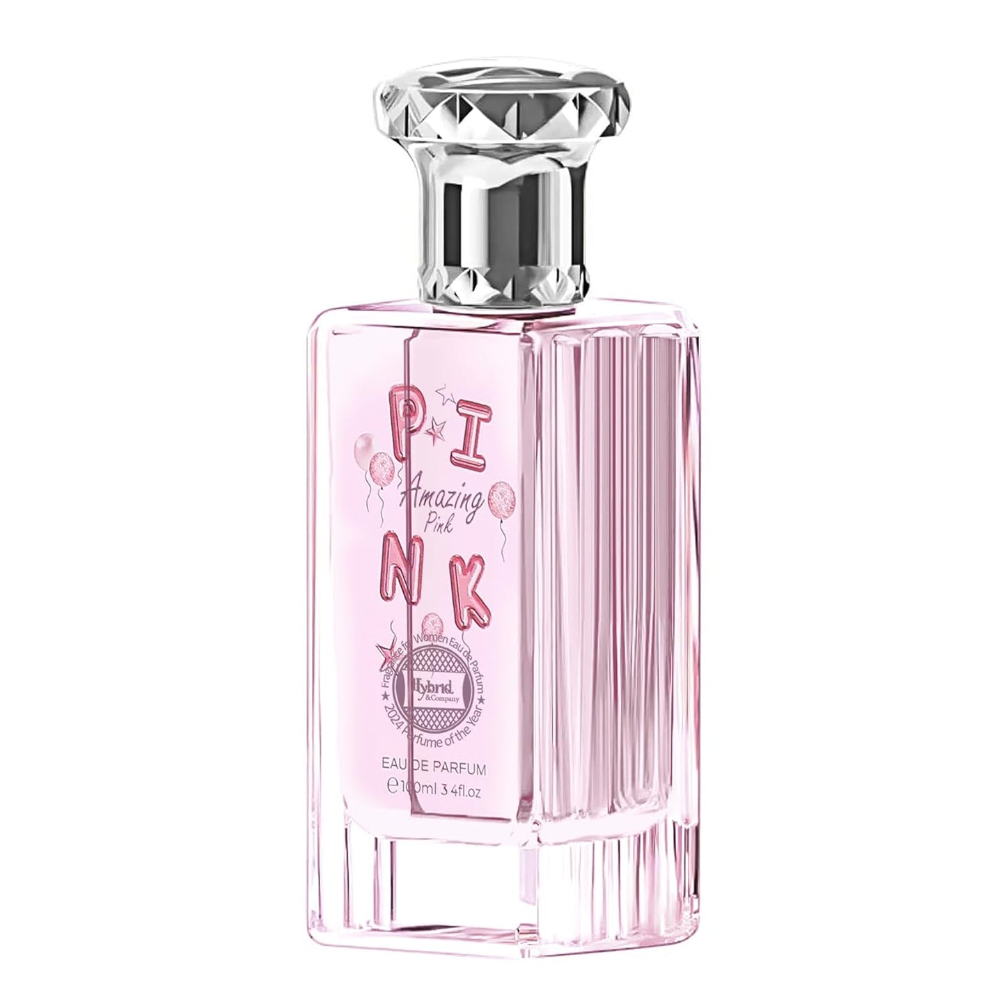 Hybrid & Company Women Amazing Pink Pour Femme Eau De Parfum Vaporisateur Natural Spray 3.4 Fl Oz