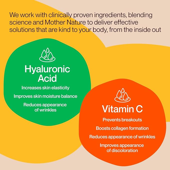 Hydrating Hyaluronic Highlighter Skincare Gummies | Supports Brighter, Dewy, Plump Skin | Vegan Hyaluronic Acid & Vitamin C Supplement | Non-GMO, Gelatin-Free, Orange Flavor, 30-Day Supply