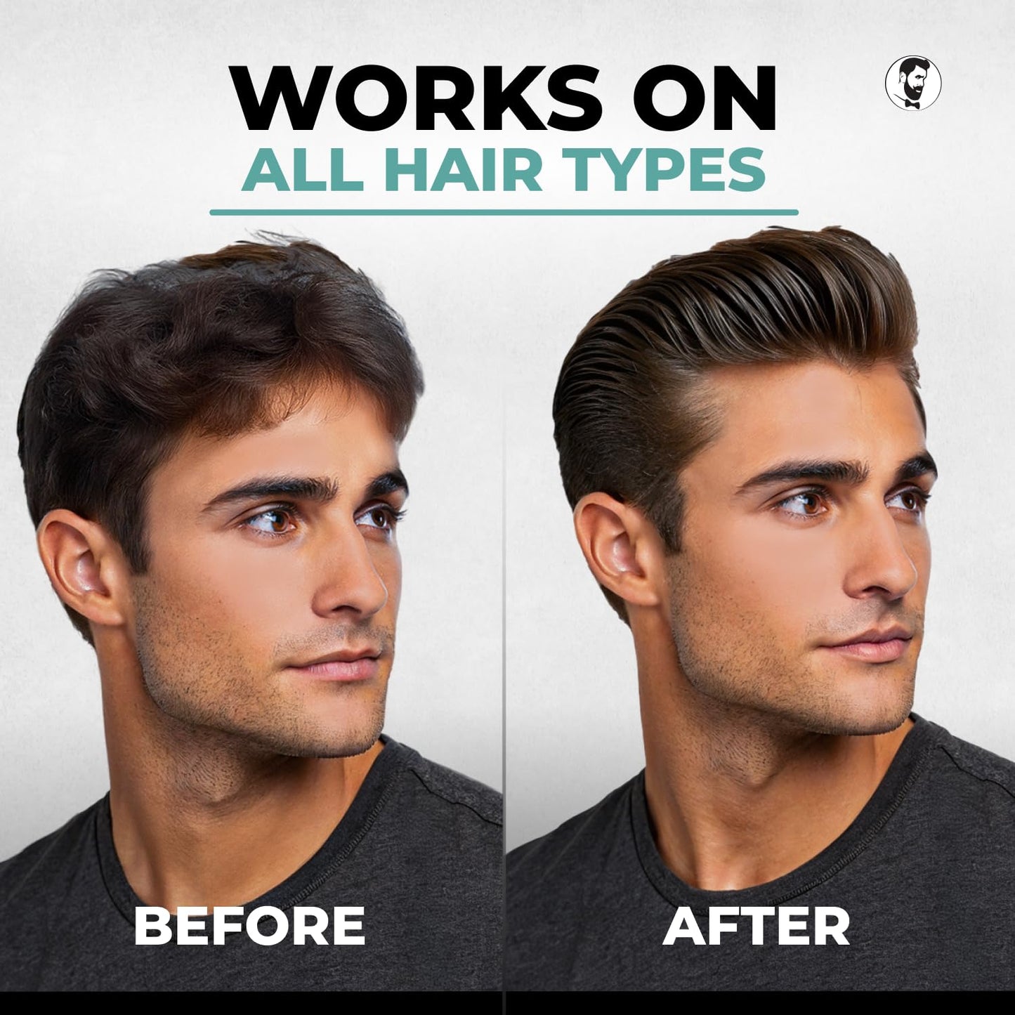 Gentlemen Republic 32oz Refined Hair Gel with Pump for Men - Premium Gel For Men Humidity Resistant & Alcohol-Free - All Day Shine and Hold for All Hair Types and Never Flakes - Made in the USA