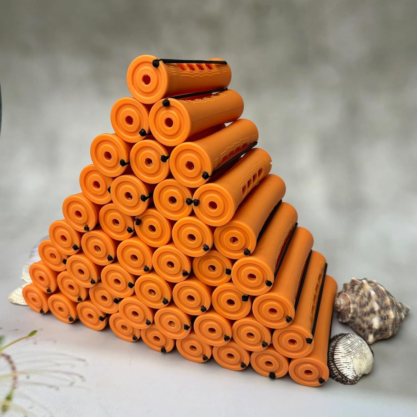 Orange Perm Rods Set for Natural Hair - 36pcs Cold Wave Rods Plastic Hair Rollers for Short Long Hair Curling Rod(36pcs Orange)