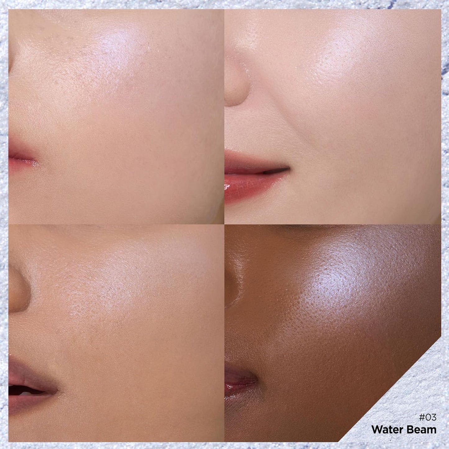 Laka Dream Beam Highlighter, Hydrating Powder Highlighter with Hyaluronic Acid & Chamomile for Radiant, Long-Lasting Glow, Glass Skin, Vegan, K-Beauty (#03 Water Beam)