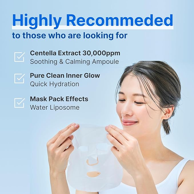 Calming Recovery Ampoule, 72 Hour Moisture Barrier, 7 Protein Peptides, Over 20% Liposome, Soothing & Hydrating Effect for Dry/Sensitive Skin, No Oil, Korean Skincare, 1.69 fl.oz/50ml