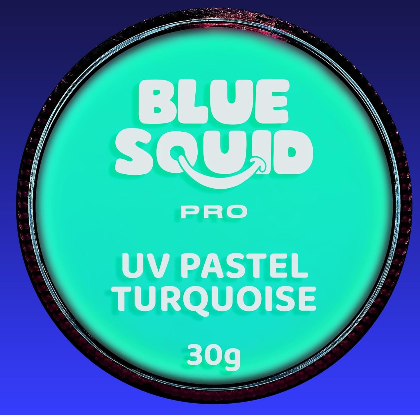 Blue Squid Face Paint Water Based Single Cake Professional Face & Body Paint - Water Activated, Kids Adults Face Painting for Costume, Halloween Makeup, Cosplay - UV Pastel Turquoise Face Paint 30g