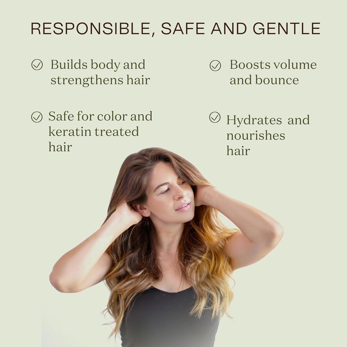 Ingreendients Non Toxic Sulfate Free Volumizing Shampoo & Conditioner with Organic Ingredients For Fine & Thin Hair - Color Safe, Paraben & Gluten Free, Silicone Free, Vegan, Cruelty-Free, pH Balanced