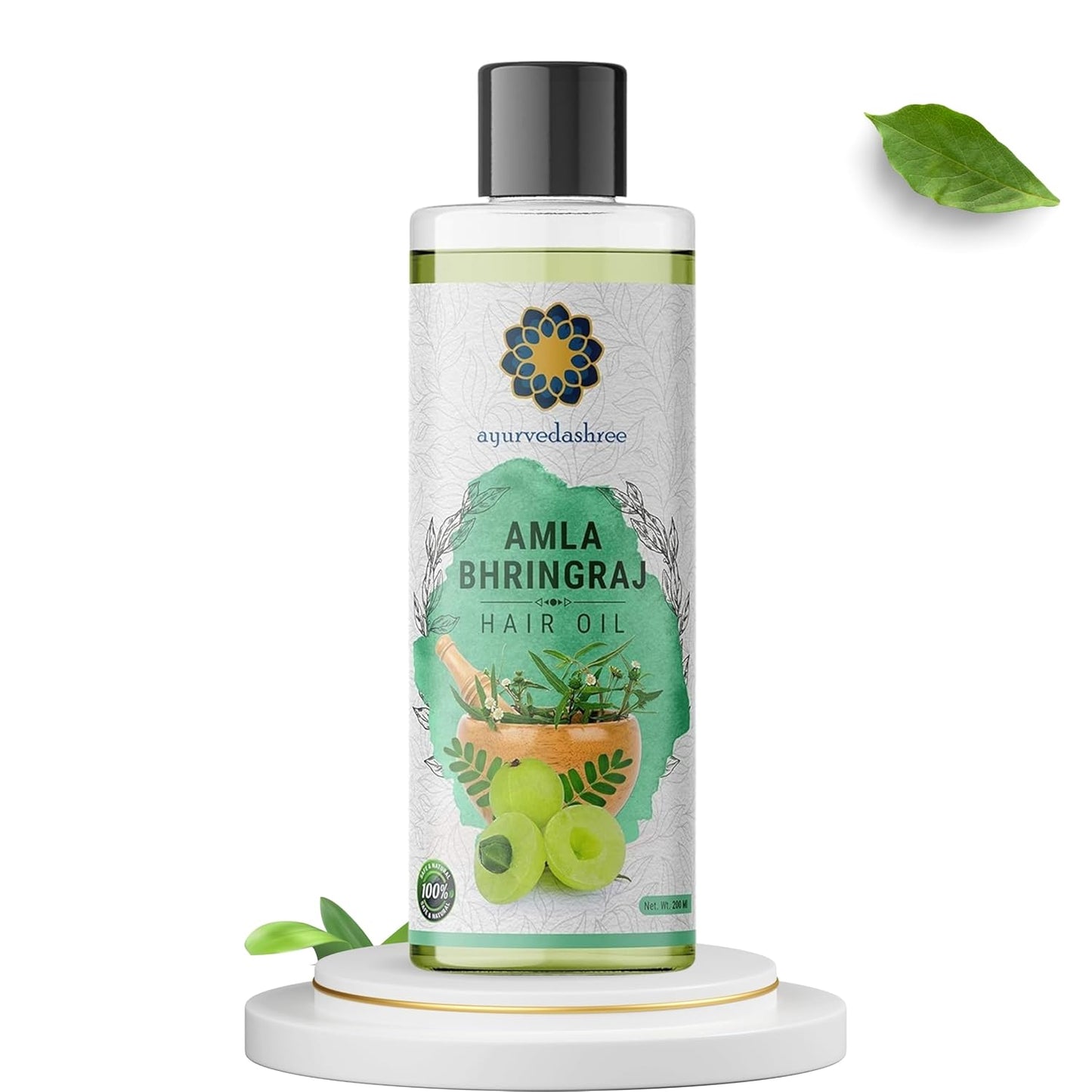 Hair Oil, 200 ml with Amla , Bhringraj , Brahmi , Methi , Shikakai , Neem , Henna , Pine , Clove , Eucalyptus & Citronella Oil