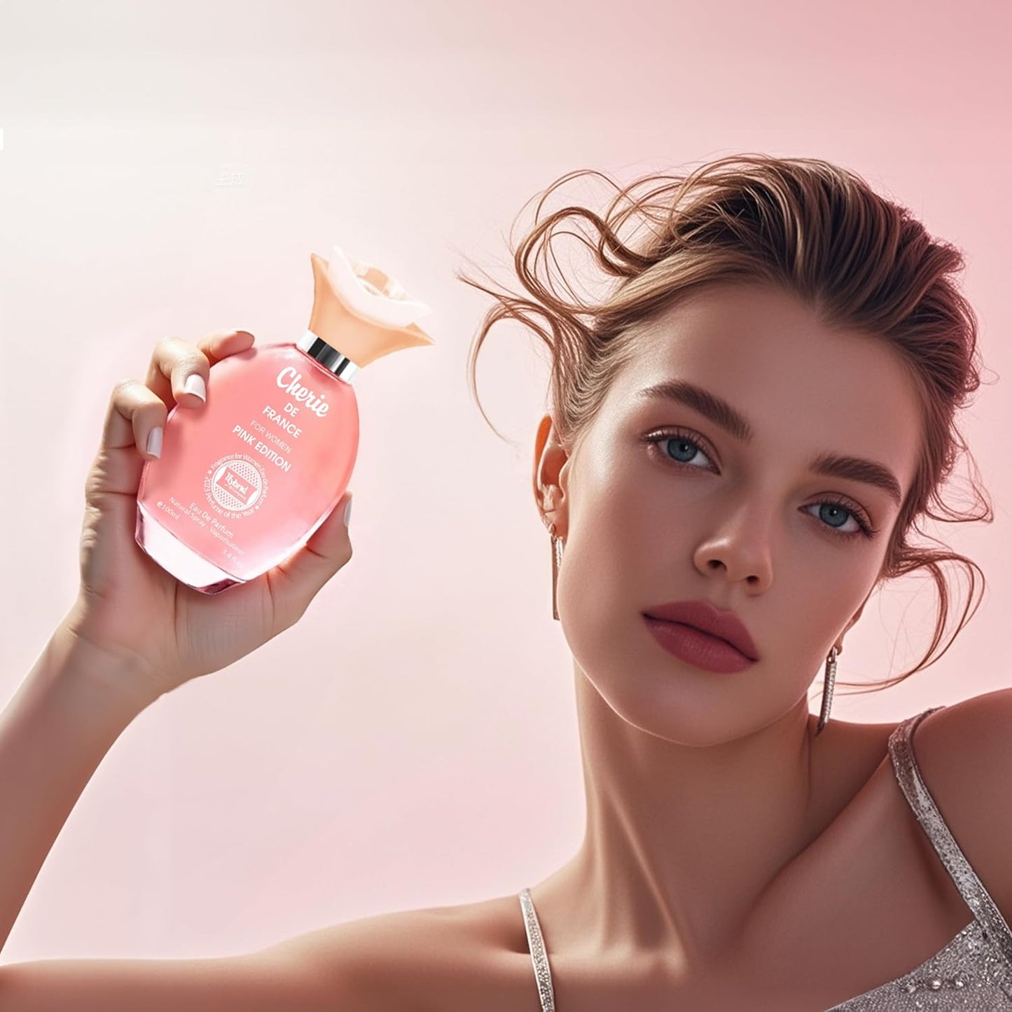 Hybrid & Company Cherie De France For Women Pink Edition Fruity Femininity Relaxed Scent Womens Perfume, 3.4 Fl Oz