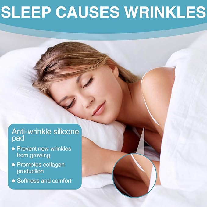 4 Pcs Chest Silicone Anti Wrinkle Pads Reusable,Anti-Wrinkle Patches for Side Sleeping