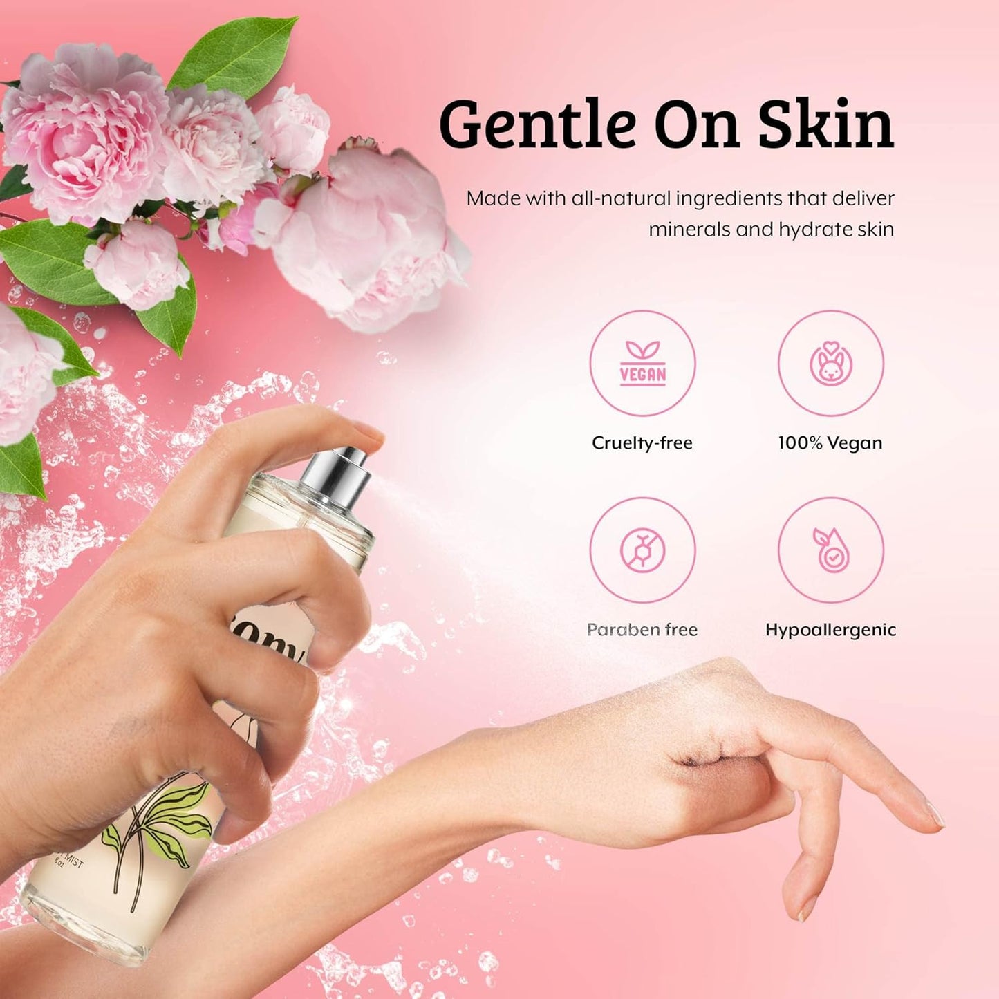 Peony Elegance Fine Fragrance Body Mist Spray: A Scented Peony Floral Sophistication, 8 oz Spray Bottle, Ideal for Gifting Stocking Stuffer