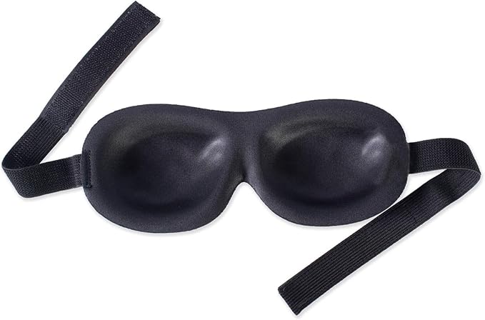 Bucky Ultralight & Comfortable Contoured Sleep Eye Mask, Gold Eyelash, One Size,5824