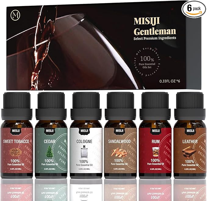 Essential Oils Set-Essential Oils for Diffuser for Home, Diffuser Oils Scents for Aromatherapy,Laundry,Candle&Soap Making,Humidifiers 6 X 10ML