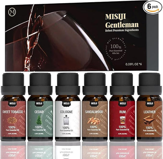 Essential Oils Set-Essential Oils for Diffuser for Home, Diffuser Oils Scents for Aromatherapy,Laundry,Candle&Soap Making,Humidifiers 6 X 10ML