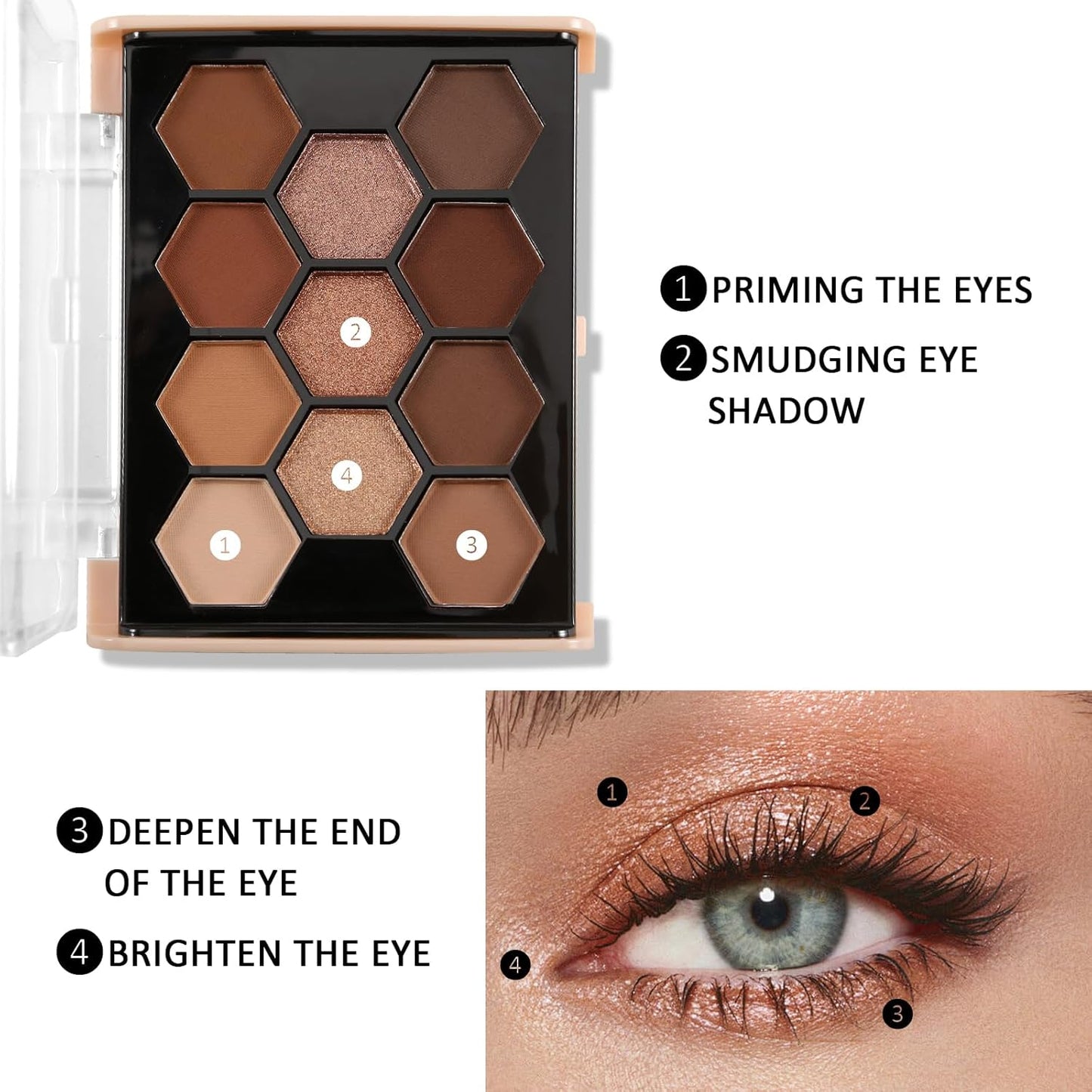 Boobeen 11-Color Eyeshadow Palette - Matte & Shimmer, High Pigment Creamy Eye Shadow Powder, for Dramatic Day to Night Looks, Blendable & Neutral