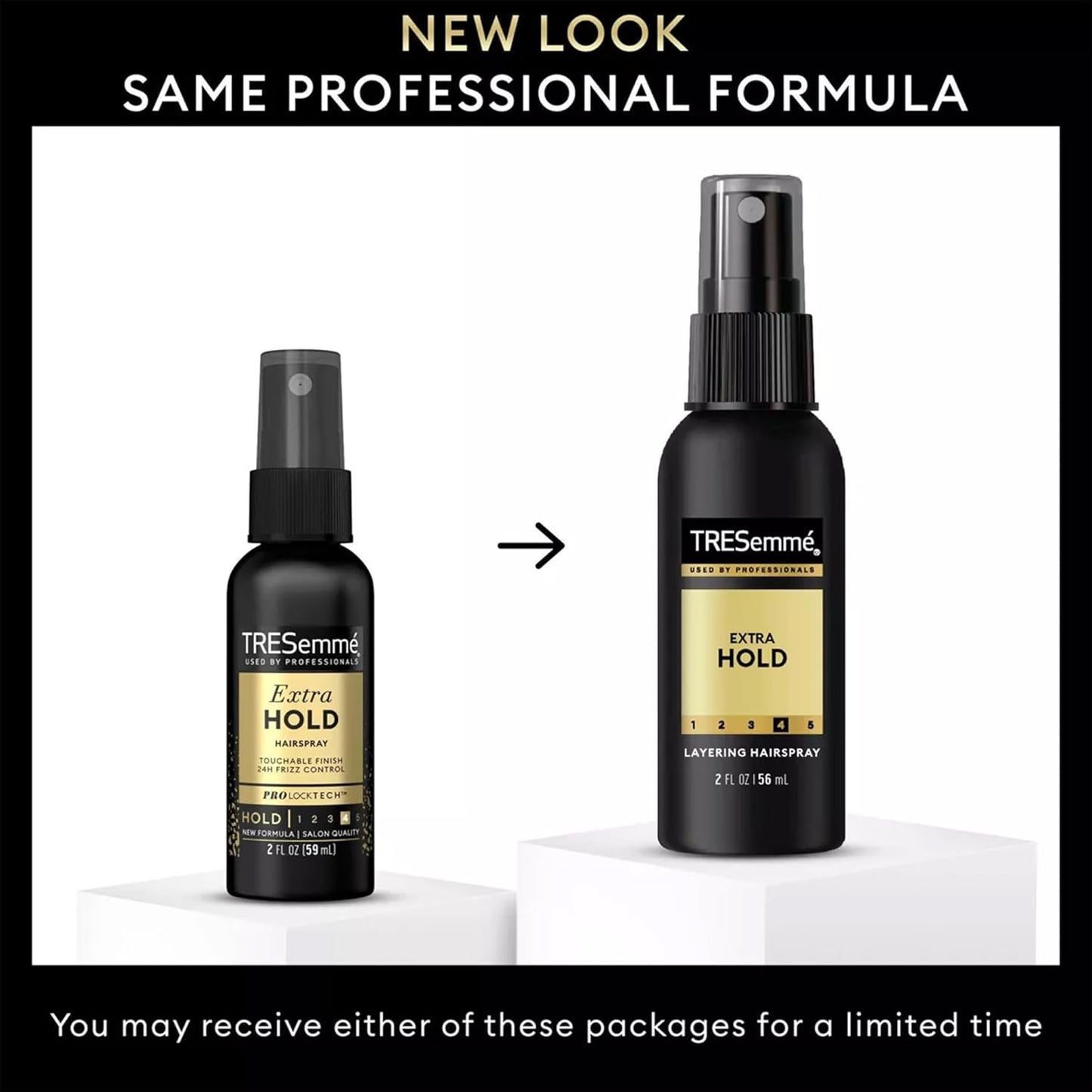 TRESemmé Travel Hairspray, Extra Hold, 6-Pack – Non-Aerosol Hair Spray for Layering, Anti-Humidity, Anti-Frizz Hair Products, 2 Oz Ea