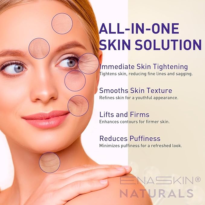 Enaskin Naturals Instant Face & Eye Tightener Cream: Wrinkle Filler for Deep Wrinkles and Fine Lines for Face Within 2 Mins - Instant Wrinkle Eraser for Women and Men- Temporary Eye Lift Cream