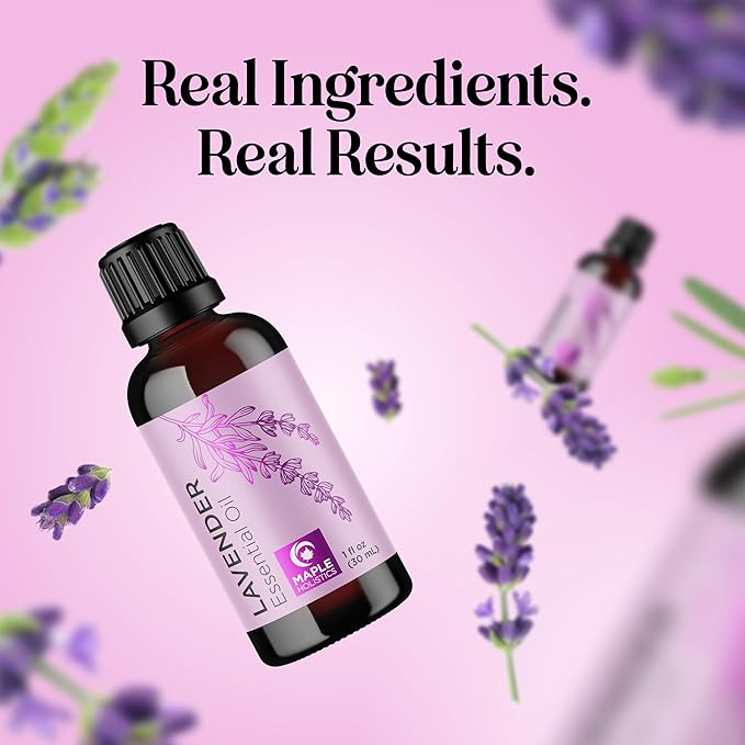 Pure Lavender Oil Essential - Premium for Hair Skin and Nails Aromatherapy Diffusers Humidifiers and Linens Plus Natural Bath Home Spa Self Care