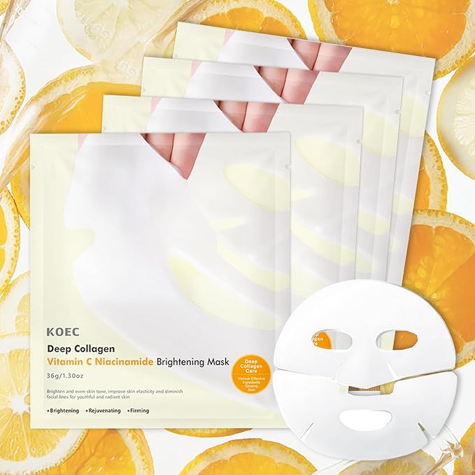 Deep Collagen Overnight Face Mask - Tea Tree CICA Hydrating Overnight Hydrogel Mask, Collagen Overnight Mask Anti Wrinkle Lifting, Collagen Face Mask Improve Elasticity, Firming (Yellow)