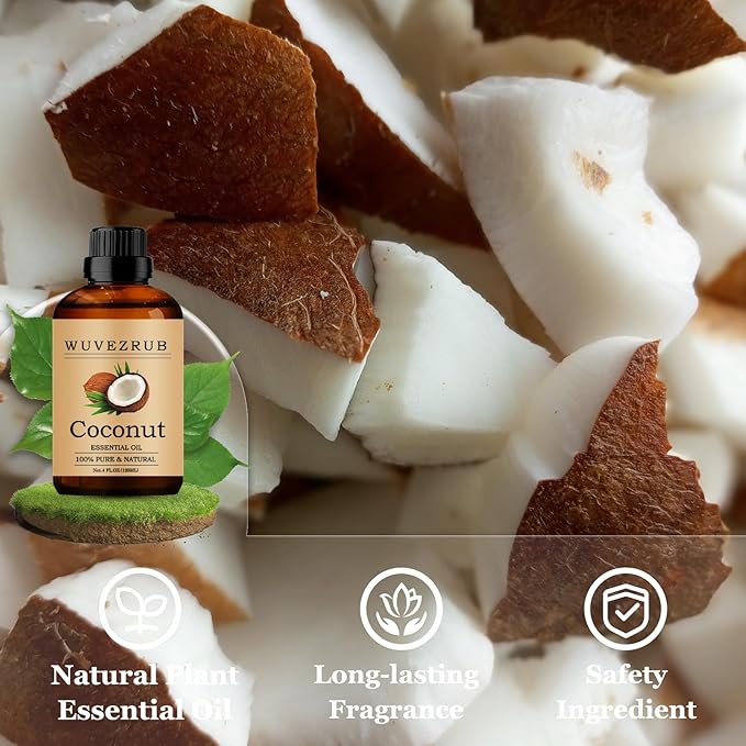 Coconut Essential Oils 120ML, Pure Coconut Essential Oil for Aromatherapy Diffuser - 4 Fl Oz