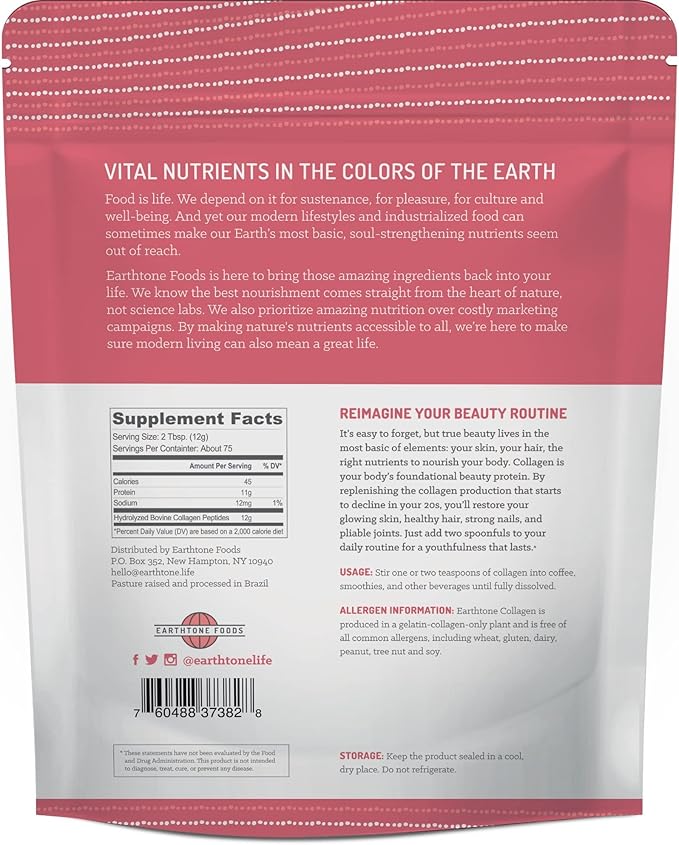 EARTHTONE Collagen Peptides Powder 32 oz