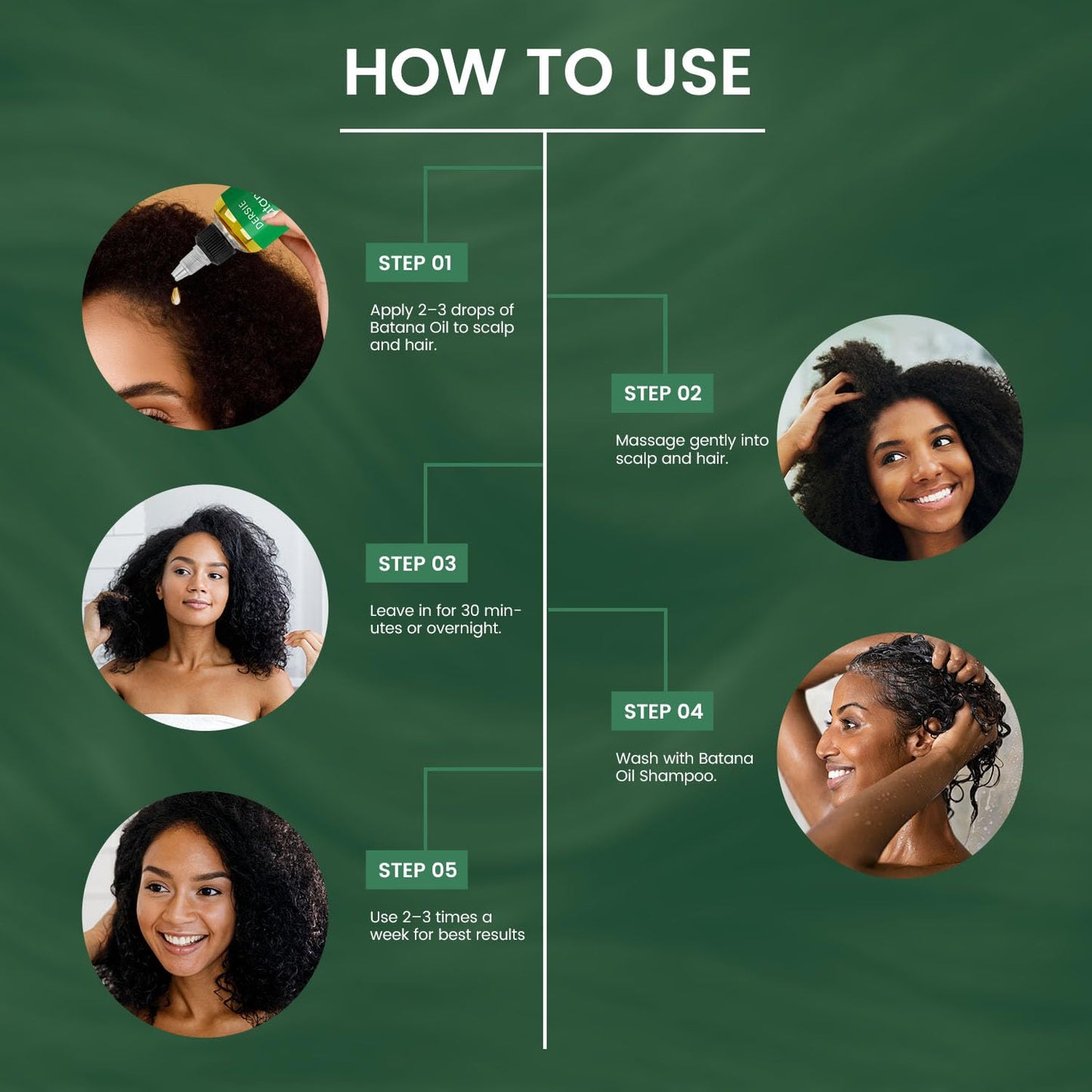 Dersie Batana Oil for Hair Growth Kit – 100% Pure Batana Oil & Batana Shampoo Sourced from Honduras – Promotes Hair Growth & Nourishes Scalp – For Hair Loss, Thinning Hair, Dry, Damaged & Curly Hair