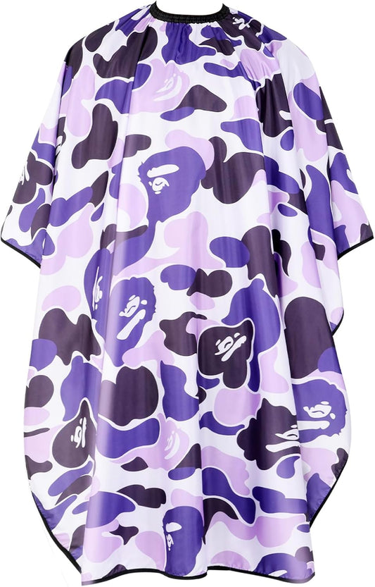 Professional Hair Cutting Cape Waterproof Barber Cape for Men Polyester Hair Styling Cape with Elastic Neckline