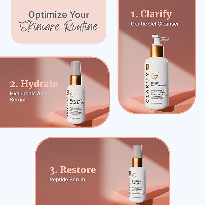 Groomie Peptide Serum for Face - Anti-Aging Facial Serum Helps Tighten & Firm Skin - Boosts Collagen & Elastin for Smooth & Supple Skin - Reduce Appearance of Hyperpigmentation & Uneven Skin Tone