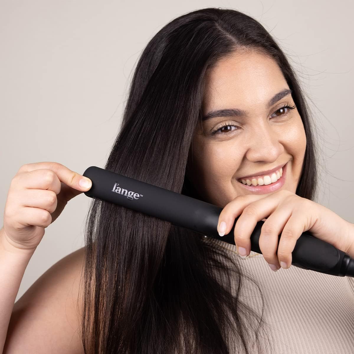 L'ANGE HAIR Le Ceramique 1-Pass Flat Iron Hair Straightener | Fast Heating Ceramic Flat Iron | Best Hot Tools Professional Hair Straightener to Lock in Moisture & Shine | (Black)