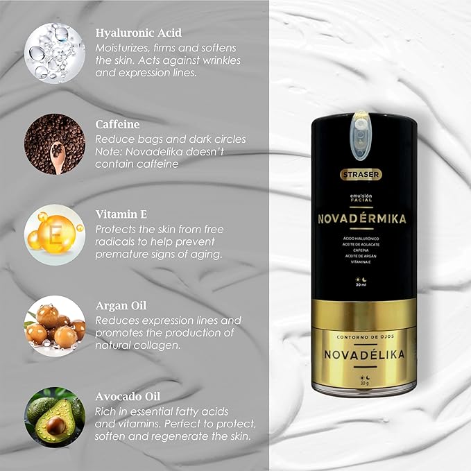 Novadérmika & Novadélika 2in1. Facial Emulsion and Eye Contour - Nourishes, Hydrates, Rejuvenates and leave your Skin with a Radiant Glow - Anti-aging - Cactus Blossom Fragrance.