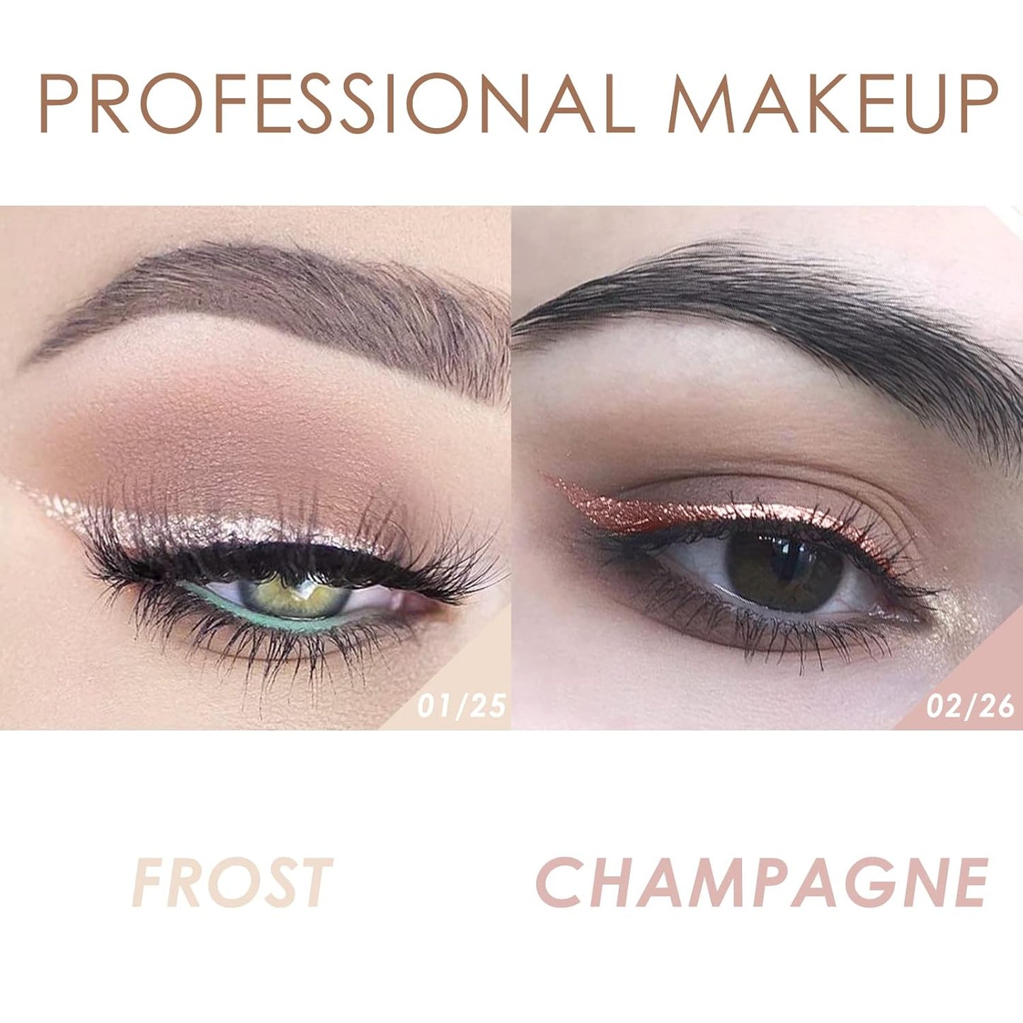 FOCALLURE (2 Pcs 2 in 1 Eyeshadow and Eyeliner Pen,Waterproof Eye Shadow Pencil,Hypoallergenic Eyeshadow,Highlighter Eye Liner,Multi-Dimensional eyes Look,Twilight