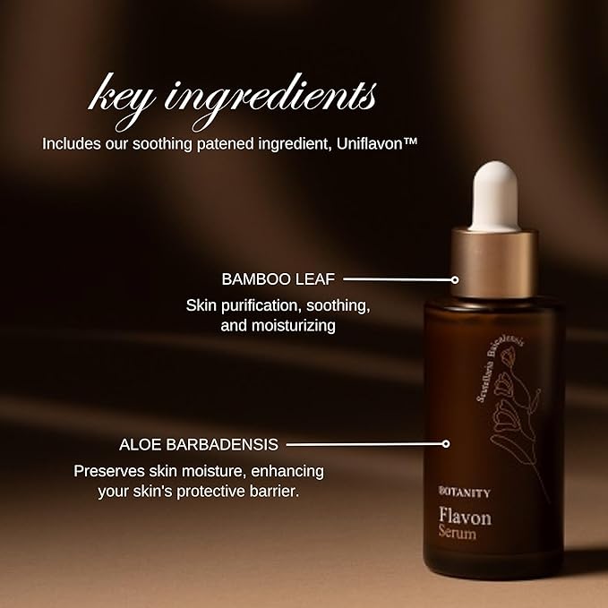 Flavon Serum - Strenthen skin moisture barrier, calming and soothing dry & sensitive skin, K-beauty, Made in Korea, 1.7 fl oz