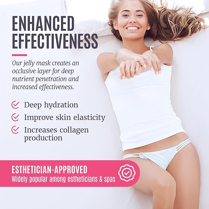 Divine Derriere Vajacial Hydrogel Mask - Premium Modeling Rubber Mask with Bulgarian Rose Petals, Deeply Purifying, & Super Hydrating Hydro jelly Sheet Masks, Peel-Off Jelly Mask Powder Kit