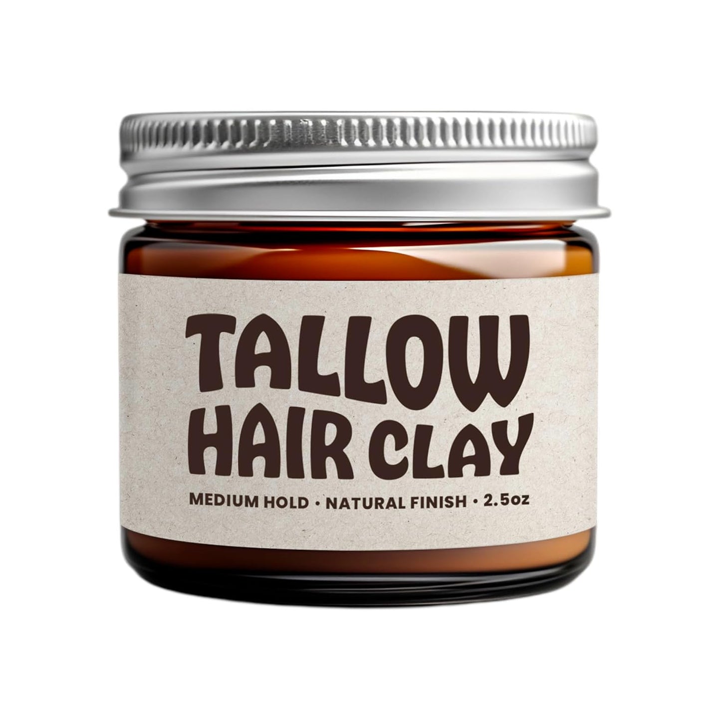 Earth Wave All Natural Tallow Hair Clay - Premium Hair Styling Clay - Organic Ingredients - Zero Toxins - American Made - Perfect for everyday use - Medium Hold & Natural Finish – 2.5 oz